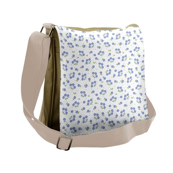 Floral Messenger Bag, Vintage Rose Bouquets, Unisex Cross-body, by Ambesonne