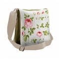 thumbnail image 1 of Floral Messenger Bag, Vintage Rose Petals Leaf, Unisex Cross-body, by Ambesonne, 1 of 2