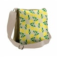 thumbnail image 1 of Floral Messenger Bag, Yellow Cloves with Branches, Unisex Cross-body, by Ambesonne, 1 of 2