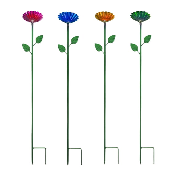 Floral Metal Bee Water Feeder | 63cm Insect Drinking Station for Garden Pollinators | Safe Water Source for Bees & Butterflies | Decorative Iron Flower Shape Design