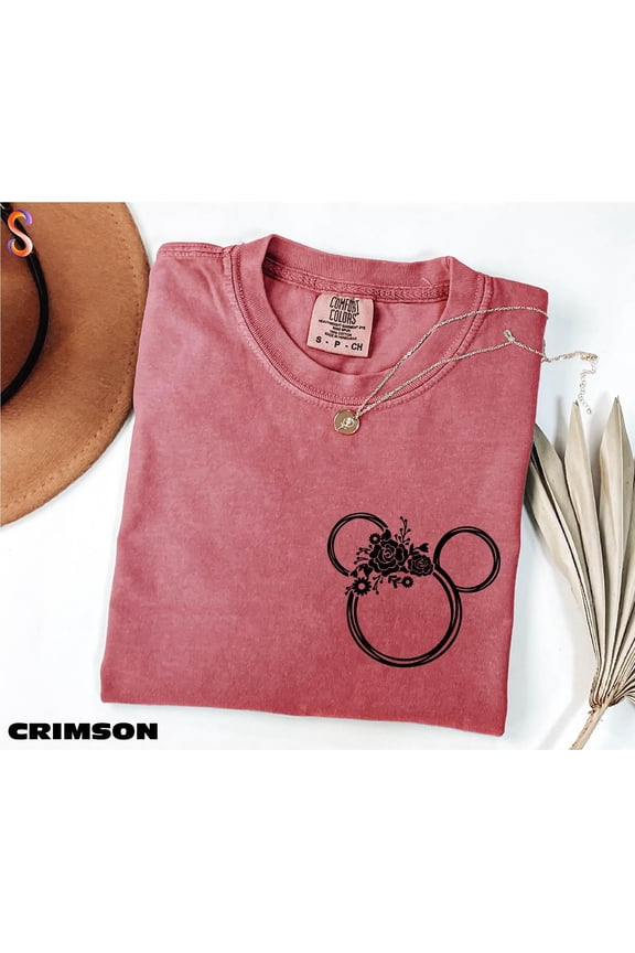 Floral Mickey Head Shirt, Cute Disney T-Shirt, Flower Mickey Sweatshirt, Family Vacation Tee, Minnie Mouse Sweater, Comfort Colors Tee