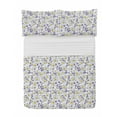 thumbnail image 1 of Floral Microfiber Bedspread Set, Blossoming Chamomile Wild Flower Summer Background Spring Natural Pattern, Soft Bedding Set with Pillow Shams & Comforter, 3 Sizes, White Yellow Purple, by Ambesonne, 1 of 1