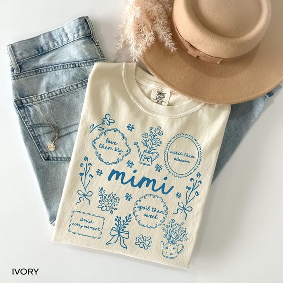 Floral Mimi Shirt, Mothers Day Gift for Mimi Tee, Grandma Shirt