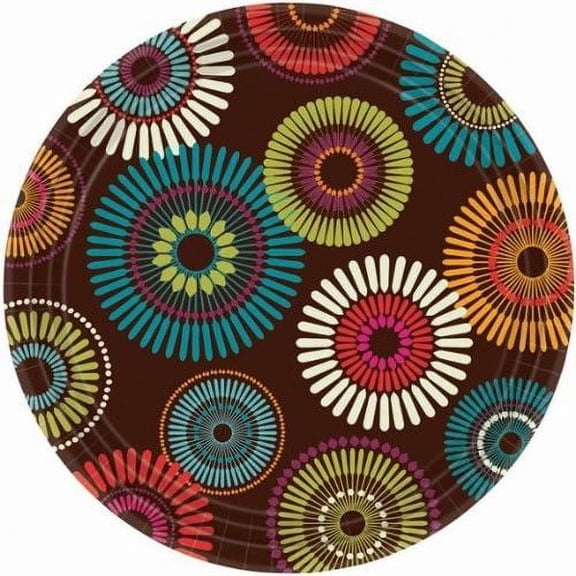 Floral 'Modern Motiff' Extra Large Paper Plates (8ct)