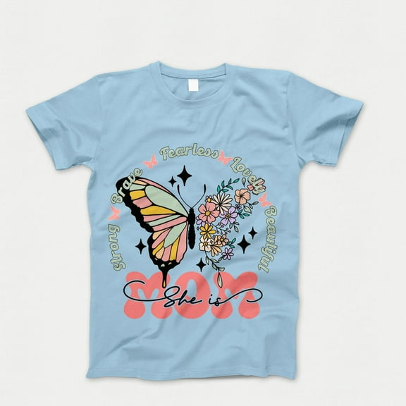 Floral Mom T-shirt, Cute Mom Tshirt, Retro Mother's Day Shirt, She Is Mom Tee, Gift for Mom, Mothers Day Outfit, Trendy Mama Crewneck