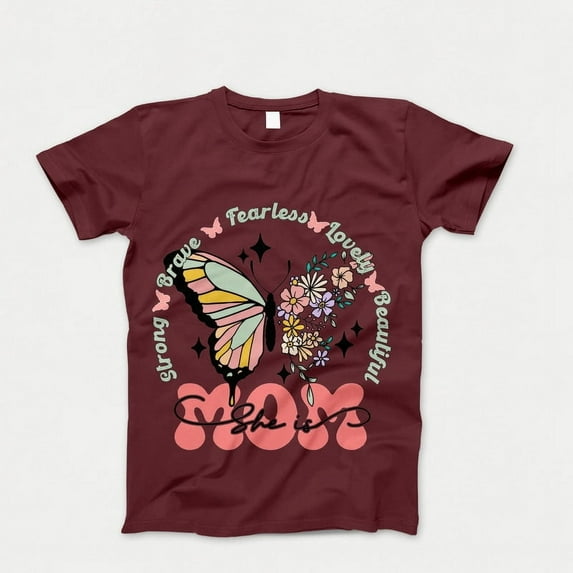 Floral Mom T-shirt, Cute Mom Tshirt, Retro Mother's Day Shirt, She Is Mom Tee, Gift for Mom, Mothers Day Outfit, Trendy Mama Crewneck