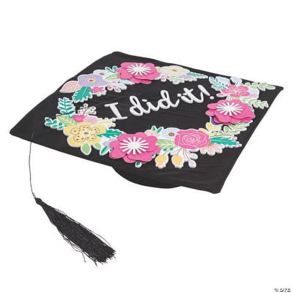 Floral Mortarboard Decorating Kit - Stationery - 10 Pieces