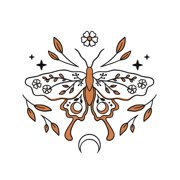 Floral Moth 2 Poster Print - Studio XYZ 24 x 36