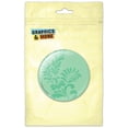 thumbnail image 1 of Floral Motif Mint Green Pinback Button Pin Badge, 1 of 2