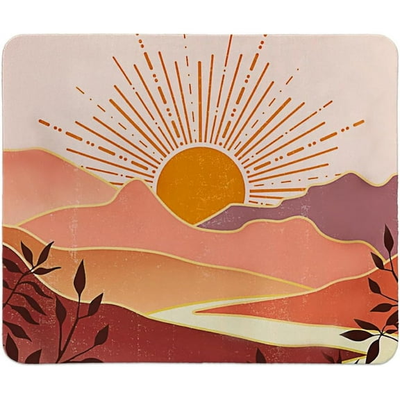Floral Mouse Pad Square Personalized Premium Texture Custom Computer Mouse Pad, Washable Cloth NonSlip Rubber Base, Aesthetic Boho Design for Office, Adds a Romantic and Elegant Feel