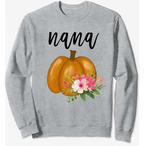 Floral Nana Pumpkin Watercolor Fall Thanksgiving Grandma Graphic SWEATSHIRT All Size S-5XL