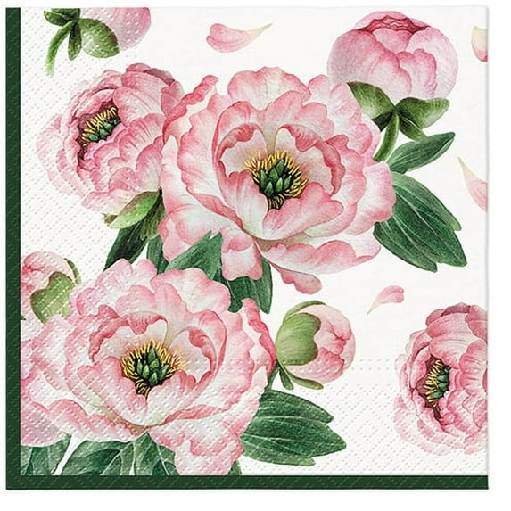 Floral Napkins CHARMING BLOSSOM 40pcs Lunch Paper Napkins, Decorative Napkins, Decoupage Paper Napkins, Bloom Napkins, Mother’s Day Napkins, Disposable Napkins Decorative