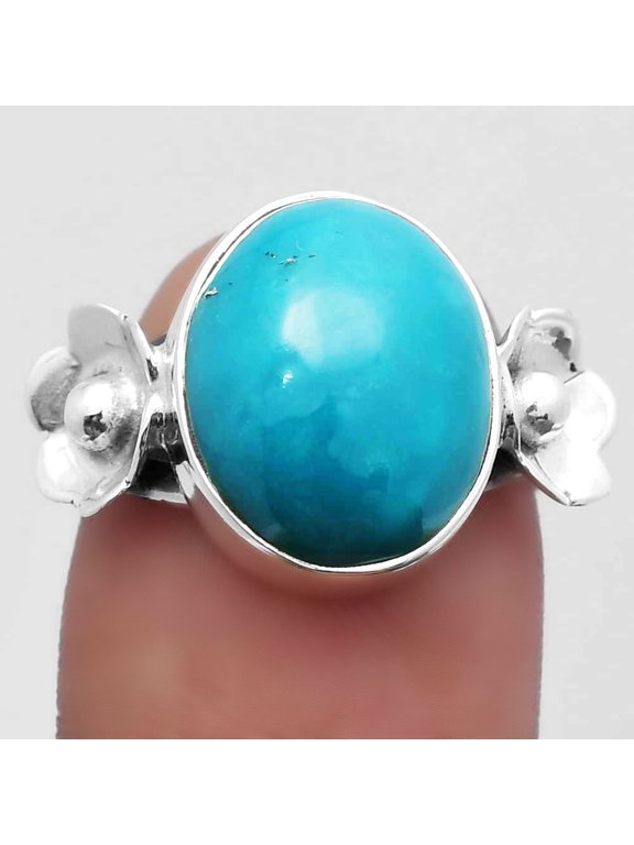 Floral - Natural Peruvian Opalina 925 Sterling Silver Ring s.7.5 Jewelry R-1509 SDR246988