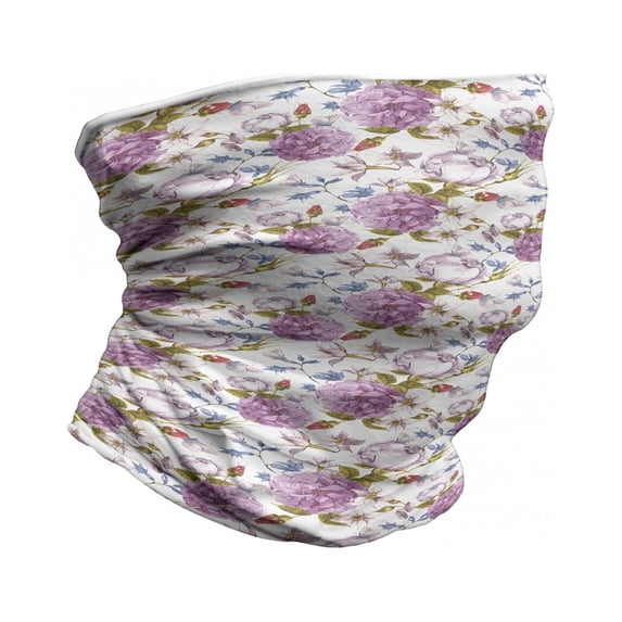 Floral Neck Gaiter, Vintage Spring Scenery, Unisex, Multicolor, by Ambesonne