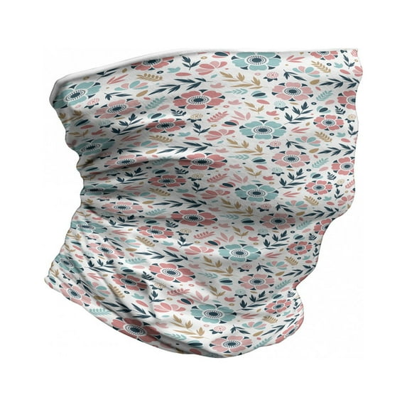 Floral Neck Gaiter, Wild Herbs and Flowers, Unisex, Multicolor, by Ambesonne