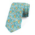 thumbnail image 1 of Floral Necktie, Blossoming Daisy Rural Field, Dress Tie, 3.7", Pale Blue Orange, by Ambesonne, 1 of 3