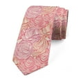 thumbnail image 1 of Floral Necktie, Feminine Rose Stems Pattern, Dress Tie, 3.7", Pink Dried Rose, by Ambesonne, 1 of 3