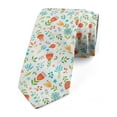 thumbnail image 1 of Floral Necktie, Lily of Valley and Berry, Dress Tie, 3.7", Multicolor, by Ambesonne, 1 of 3