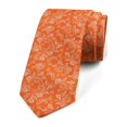 thumbnail image 1 of Floral Necktie, Roses as Swirly Branches, Dress Tie, 3.7", Pale Tan and Burnt Orange, by Ambesonne, 1 of 3