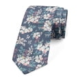 thumbnail image 1 of Floral Necktie, Soft Tones Neat Floral Art, Dress Tie, 3.7", Purpleblue Multicolor, by Ambesonne, 1 of 3