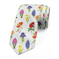 thumbnail image 1 of Floral Necktie, Spring Art Various Flowers, Dress Tie, 3.7", Multicolor, by Ambesonne, 1 of 3