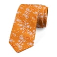 thumbnail image 1 of Floral Necktie, Vivid Blooms Spring Tree, Dress Tie, 3.7", Orange Lilac, by Ambesonne, 1 of 3
