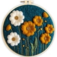 thumbnail image 1 of Floral Needle Felting Set, Beginner Felt Painting Set, With Wool Felt Painting Set, Decorative Frame, Suitable for Home Decoration, Christmas Gift, 1 of 8