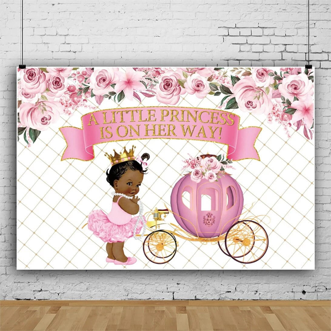 Floral Newborn Baby Portrait Princess Photography Backdrop Pink