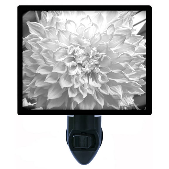 Night Light - Dahlia. | Floral Theme, Includes Free Switchable Insert, 4W Bulb, E12 Base