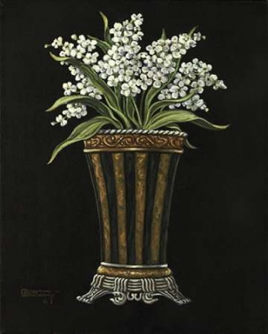 Floral Noir Lilacs Canvas Art - Janet Kruskamp (24 x 30)