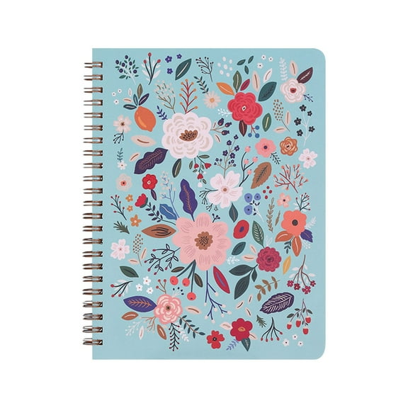 Floral Notebook, Qyaukm Spiral Notebook Journal, 1Pc Aesthetic Notebook, Cute College Ruled 8X6 Notebook with Large Pockets and Lined Pages Perfect Supplies to Stay Organized at Work Or Classroom