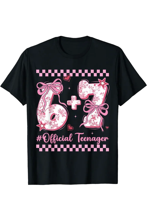 Floral Number 13 T-Shirt for Celebrating a Special Birthday with Fun Design