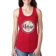 thumbnail image 1 of Floral Nurse Appreciation Pop Culture Ladies Racerback Tank Top, Red, Small, 1 of 5