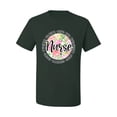 thumbnail image 1 of Floral Nurse Appreciation Pop Culture Men's Graphic T-Shirt, Forest Green, Large, 1 of 4