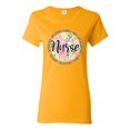 thumbnail image 1 of Floral Nurse Appreciation Pop Culture Womens Graphic T-Shirt, Gold, Large, 1 of 5