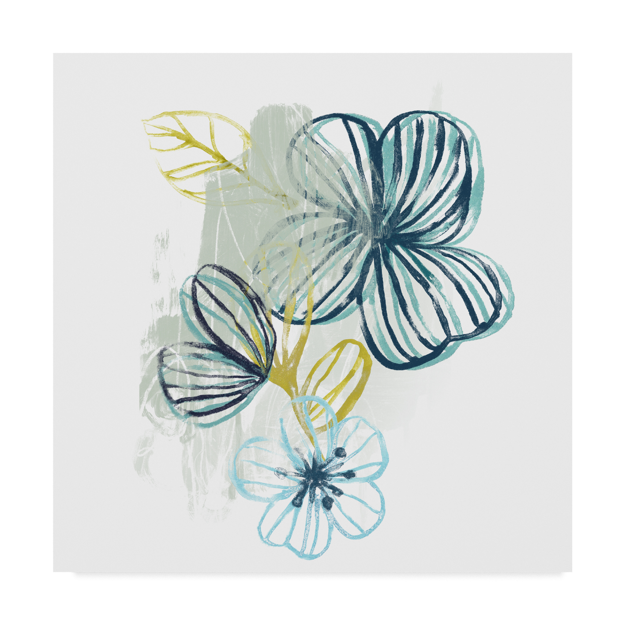 Floral Offset I' Canvas Art by June Erica Vess