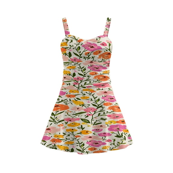 Floral One Piece Swimdress Swimsuits for Women Tummy Control Swim Dresses Skirt Bathing Suit XL