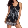 thumbnail image 1 of Floral One Piece Swimsuits V Neck Tummy Control Bathing Suits Sexy Swimwear for Women Black XL, 1 of 6