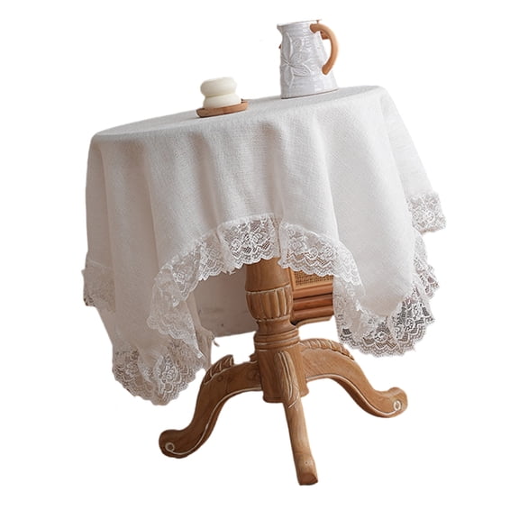Floral Openwork Table Cover Sturdy Polyester Fabric Indoor Outdoor Event Dining Cloth