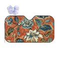 Floral Ornate Windshield sunshade, car front window sunshade, sunshade
