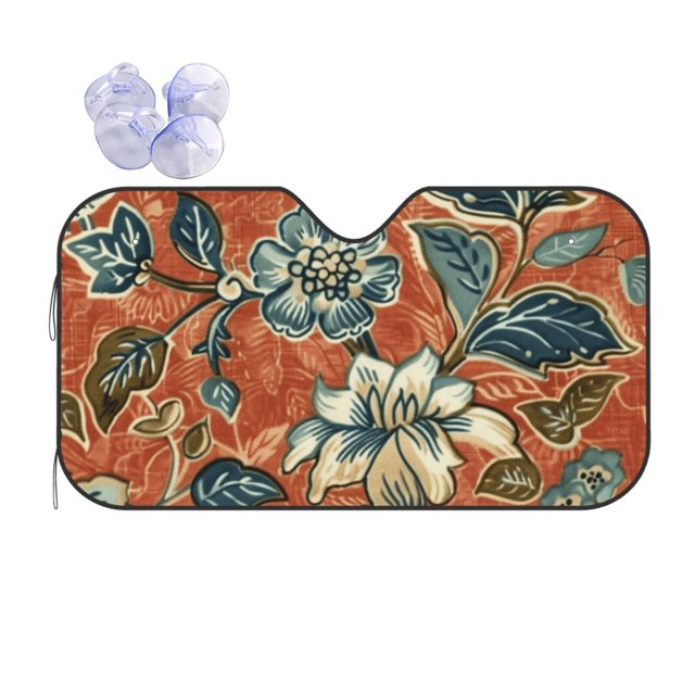 Floral Ornate Windshield sunshade, car front window sunshade, sunshade