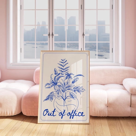 Floral Out Of Office Classy Office Wall Art Unframed Paper Print