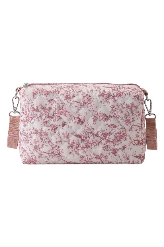 Floral Outdoor Diaper Bag Large Capacity Diaper Storage Bag Multifunctional Reusable Portable For Diapers Wipes Baby Essential (Red)