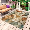 thumbnail image 1 of Floral Outdoor Rug for Patio/Deck/Porch, Non-Slip Large Area Rug 6 x 9 Ft, Modern Abstract Art Farmhouse Indoor Outdoor Rugs Washable Area Rugs, Reversible Camping Rug Carpet Runner, 1 of 8