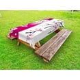 thumbnail image 1 of Floral Outdoor Tablecloth, Apricot Flowers Branches on Different Backgrounds Blossoms Nature Garden Art, Decorative Washable Fabric Picnic Tablecloth, 58 X 104 Inches, Pink Black White, by Ambesonne, 1 of 2