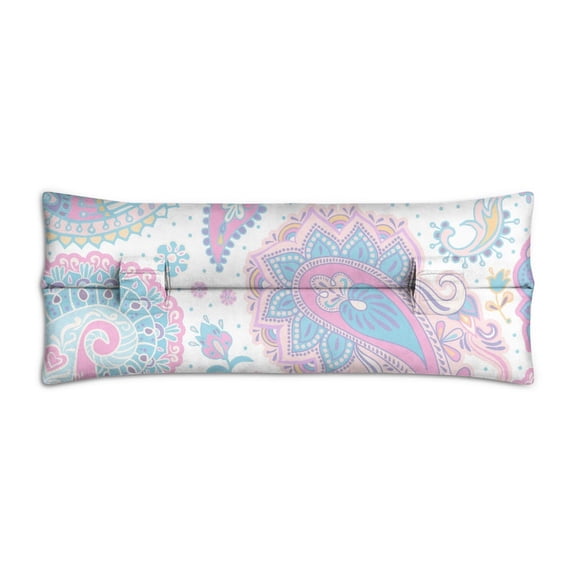 Floral Paisley Boho Design Seatbelt Pillow - Post-Mastectomy Heart Surgery Recovery Cushion - Soft Retro Car Travel Pillow for Women