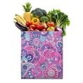 thumbnail image 1 of Floral Paisley Boho Reusable Fabric Tote - Foldable Shopping Bag with Retro Abstract Art, Spacious & Eco-Friendly, 1 of 6