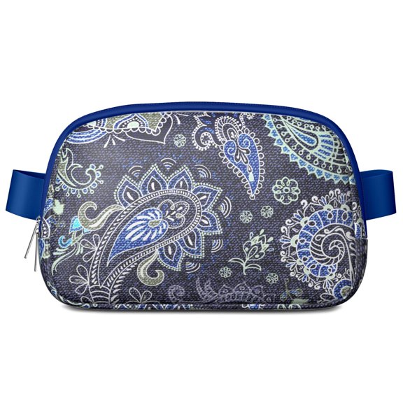 Floral Paisley Waist Bag – Waterproof Fanny Pack with Delicate Paisley Blooms, Feminine & Boho-Chic