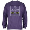 thumbnail image 1 of Floral Palm Tree Beach Couture California Republic Mens Sweatshirt Heathered Purple LG, 1 of 1