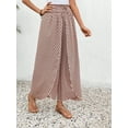 thumbnail image 1 of Floral Pants for Women Slit High Waisted Wide Leg Palazzo Pants Casual Summer Boho Beach Tulip Hem Flowy Wrap Pant, 1 of 4